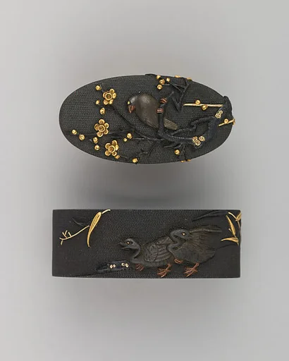 Sword-Hilt Collar and Pommel (Fuchigashira)