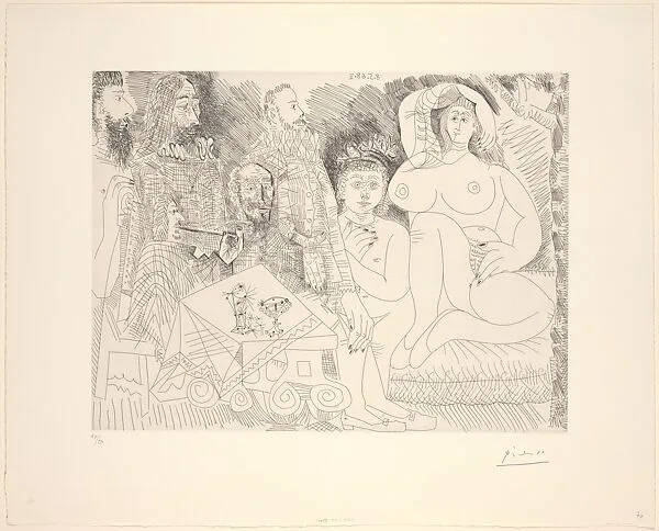 About Célestine: Conferring in the Garden with Young Baccus, from 347 Suite — Aldo and Piero Crommelynck|Pablo Picasso|Galerie Louise Leiris