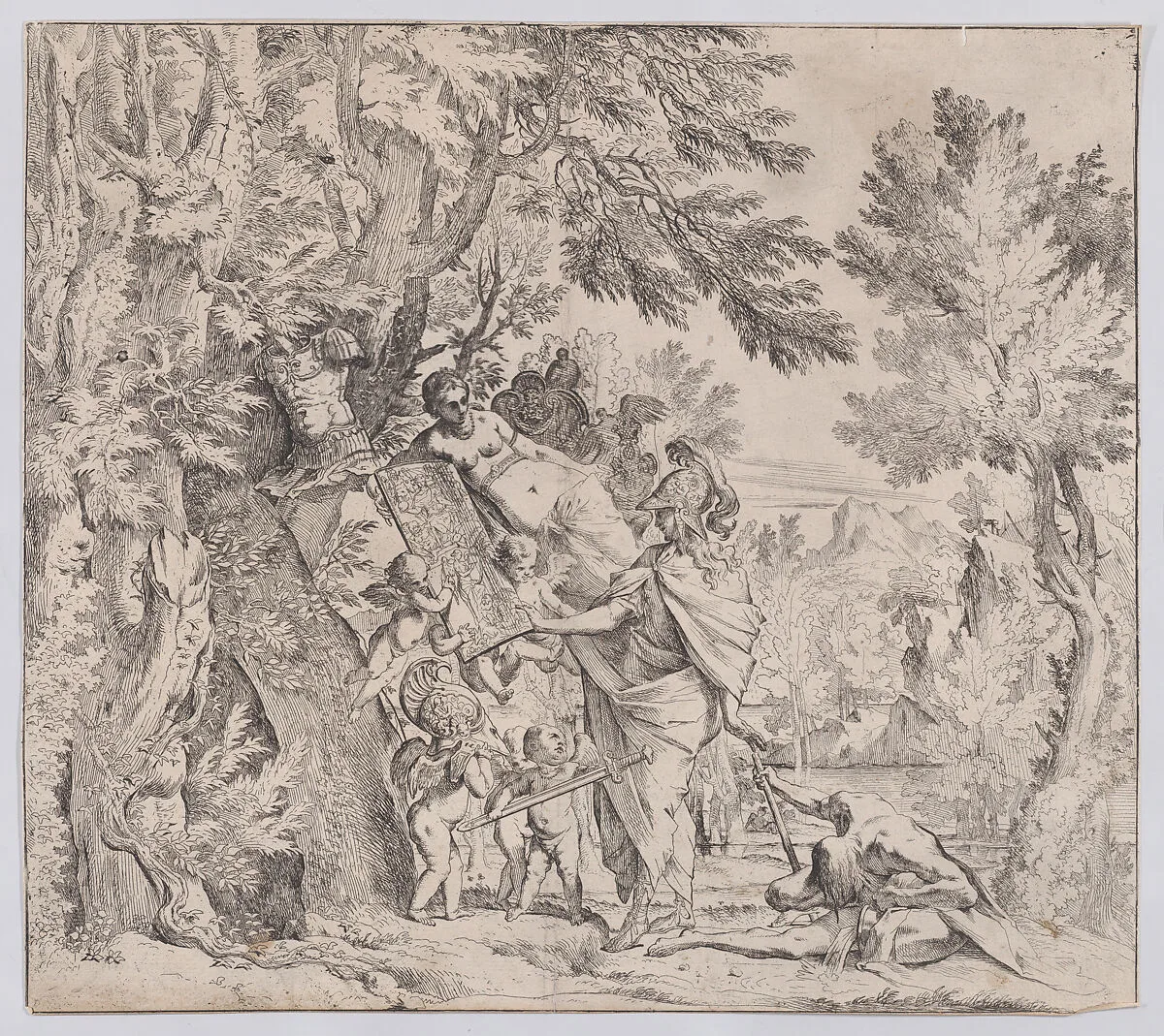Venus giving arms to Aeneas — Pietro Testa