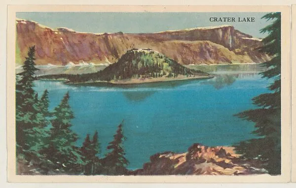 Crater Lake, bakery card from the Nature's Splendor series (D39-7), issued by Bell Bakeries, Inc. — Bell Bakeries, Inc.