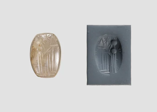 Stamp seal (oval conoid) with cultic scene
