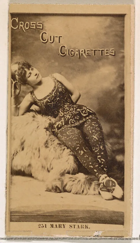 Card Number 251, Mary Stark, from the Actors and Actresses series (N145-2) issued by Duke Sons & Co. to promote Cross Cut Cigarettes — W. Duke, Sons & Co.