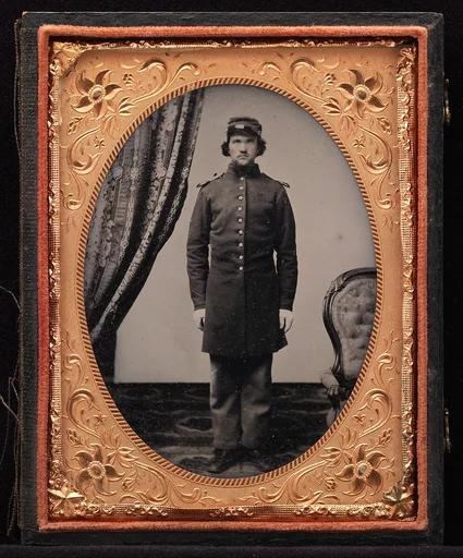 [Union Officer Standing at Attention]