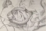 Thin and Thick Ropes and a Bouy on Fabric — Jeannette Leroy