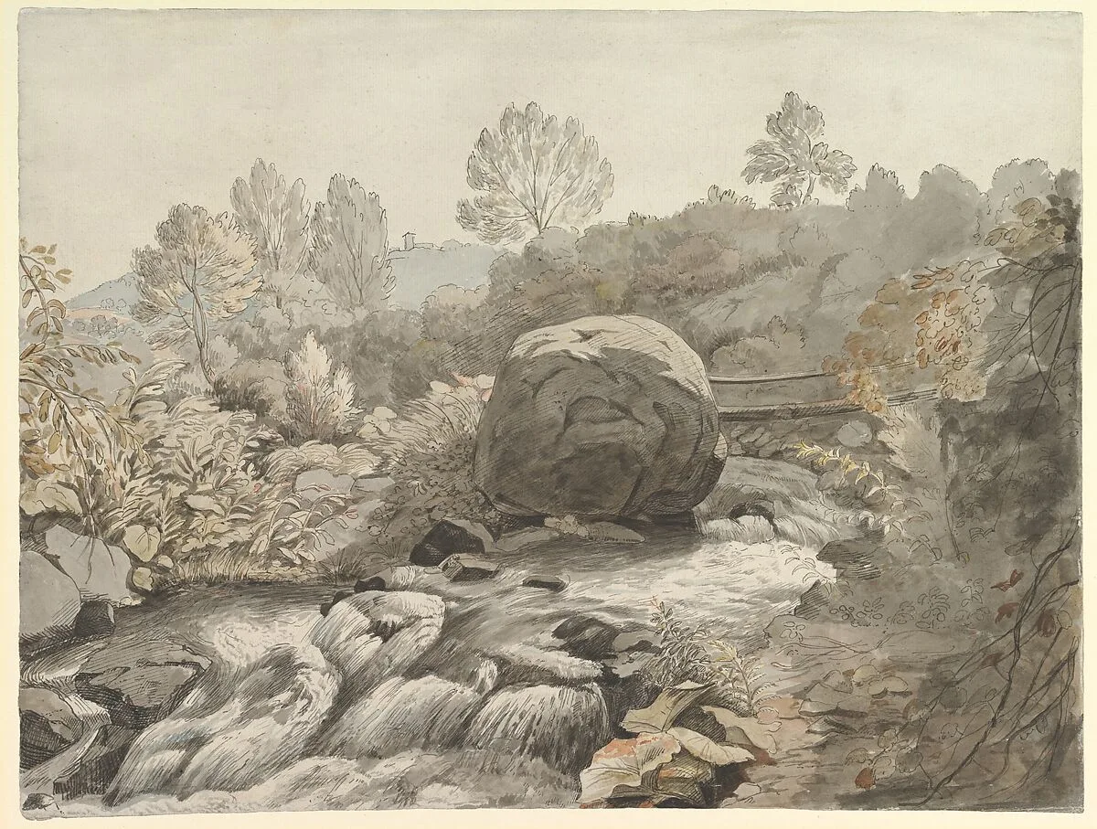 A Rocky Stream, Italy — Samuel Woodforde|John Downman