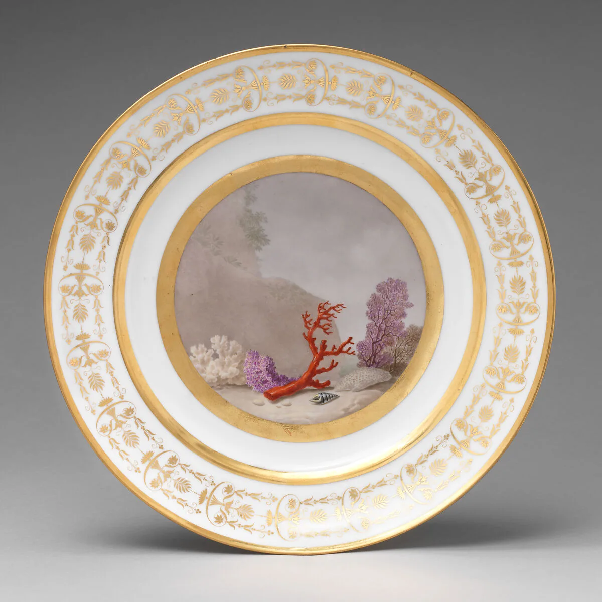 Plate with marine subject — Dihl et Guérhard