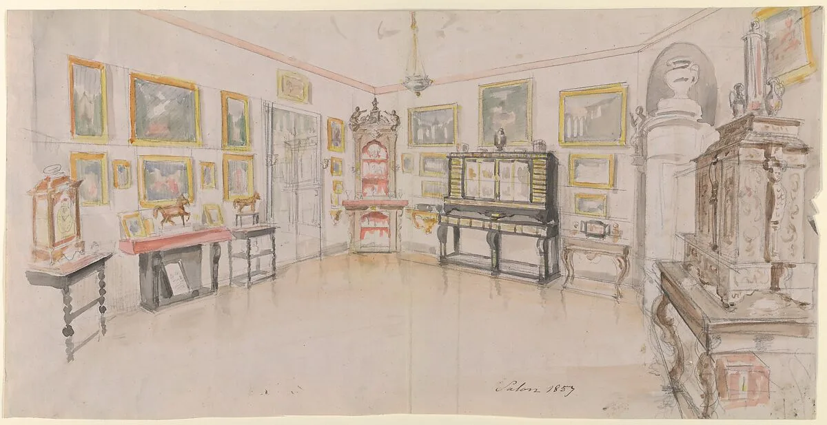 Design for a domestic interior — Anonymous, German