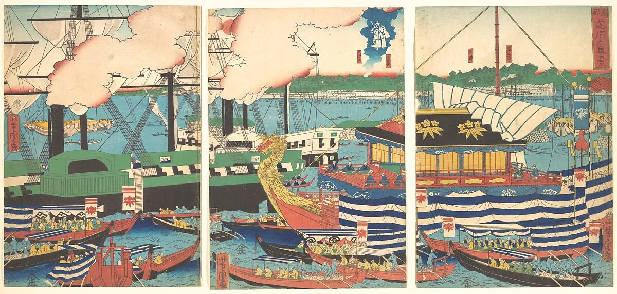 東都芝浦之風景|View of Shibaura, from the series Eastern Capital (Tōto, Shibaura no fūkei) — Utagawa Yoshitora