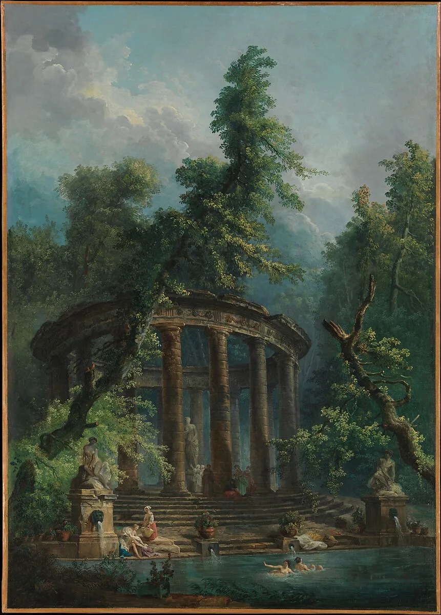 The Bathing Pool — Hubert Robert