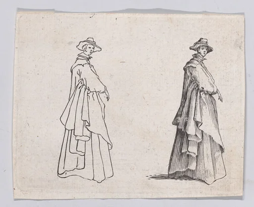 Reverse Copy of La Dame au Vêtement Ample (The Woman with the Ample Clothing), from "Les Caprices" Series A, The Florence Set