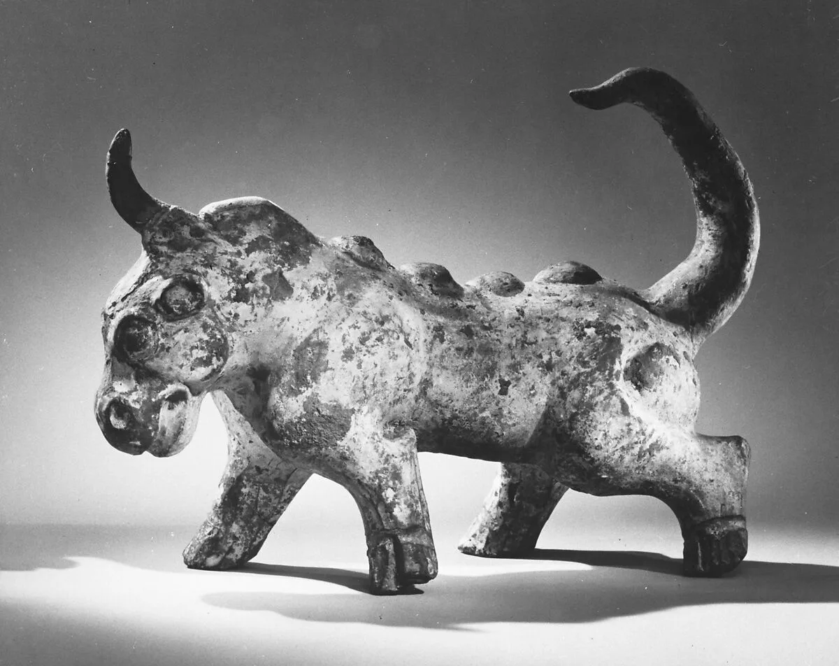 北魏 彩繪陶鎭墓獸|Tomb guardian beast — Unknown