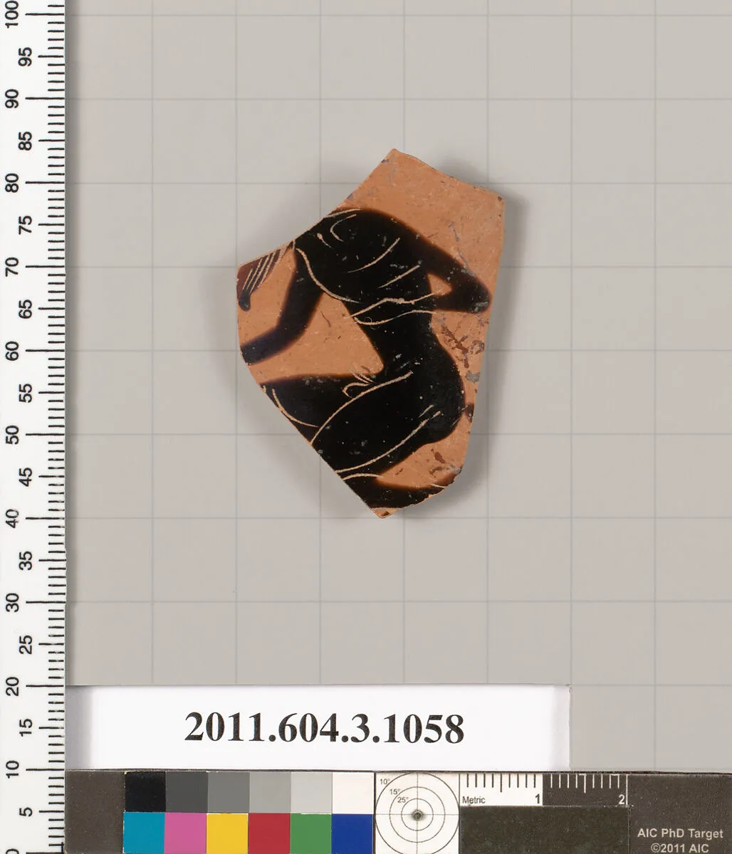 Terracotta fragment of a mastoid (drinking cup with narrow base) — Unknown