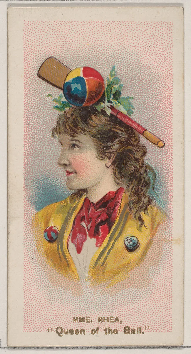 Mme. Rhea as "Queen of the Ball," from the series Fancy Dress Ball Costumes (N73) for Duke brand cigarettes — W. Duke, Sons & Co.|Knapp & Company