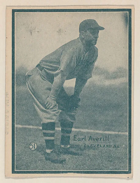 Earl Averill, Cleveland A.L. from the Baseball trade card series (W517) — Unknown