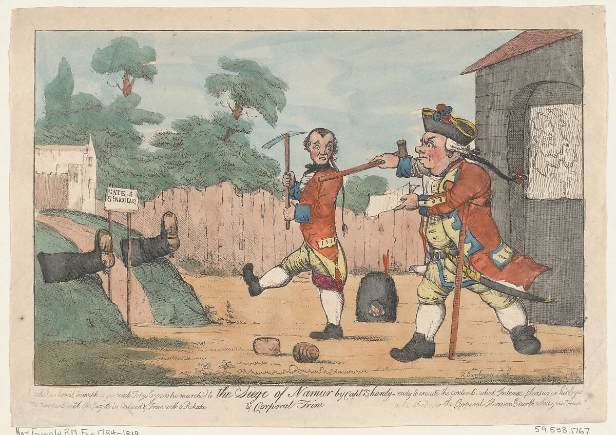 The Siege of Namur by Captain Shandy and Corporal Trim (Tristram Shandy) — Laurence Sterne|Henry William Bunbury