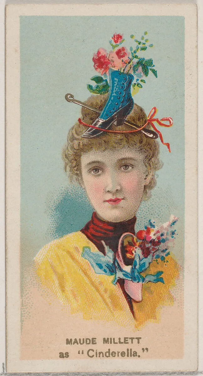 Maude Millett as "Cinderella," from the series Fancy Dress Ball Costumes (N73) for Duke brand cigarettes — W. Duke, Sons & Co.|Knapp & Company