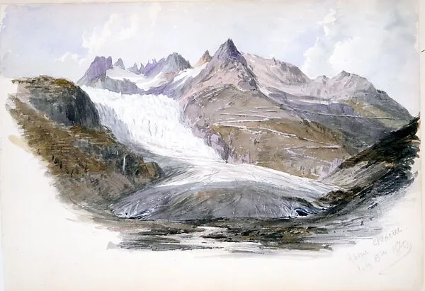 Rhône Glacier (from "Splendid Mountain Watercolours" Sketchbook) — John Singer Sargent
