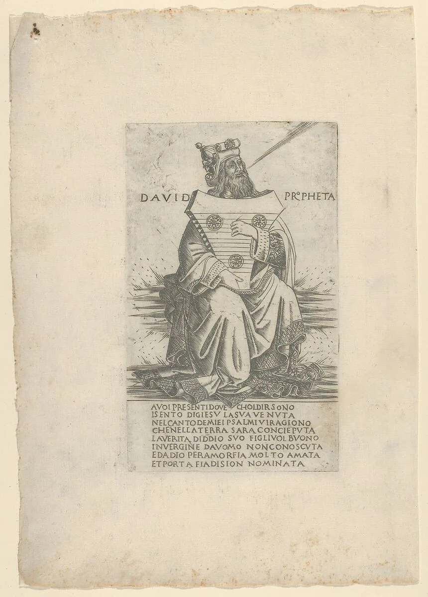 The Prophet David, from Prophets and Sibyls — Francesco Rosselli|Baccio Baldini
