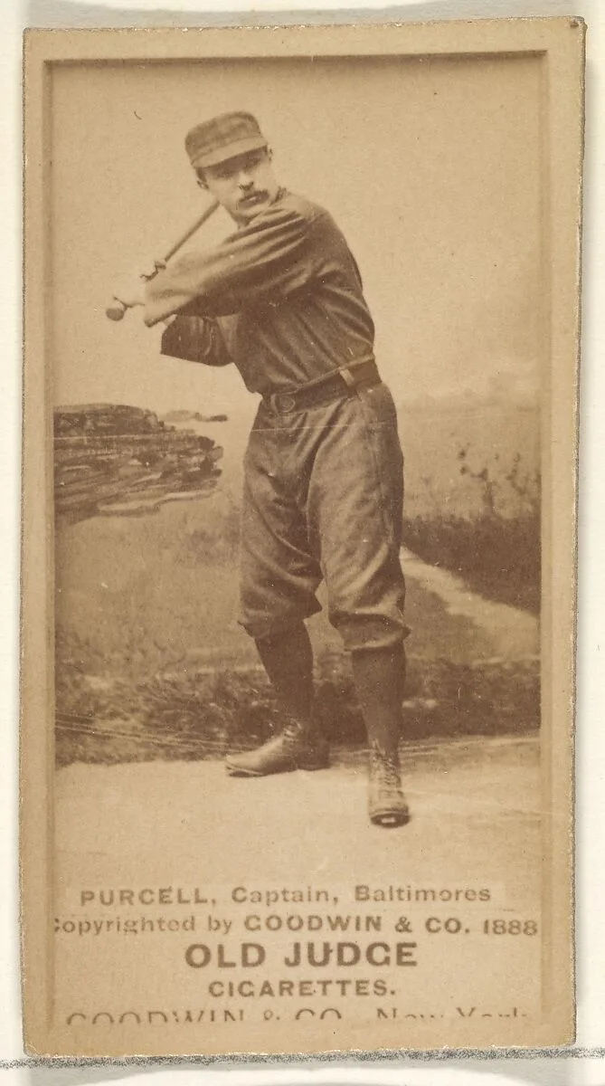 Purcell, Captain, Baltimore Orioles, from the Old Judge series (N172) for Old Judge Cigarettes — Goodwin & Company