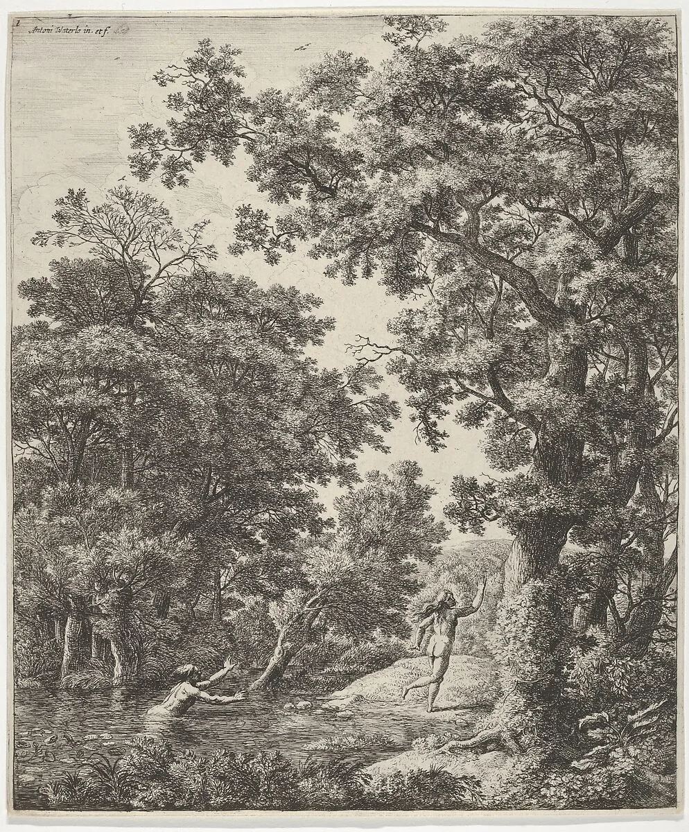 Landscape with Alpheus and Arethusa, from the Series of Six Mythological Scenes — Anthonie Waterloo