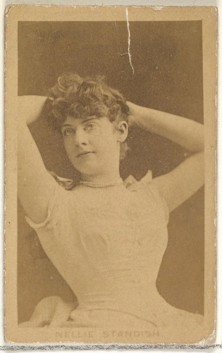 Nellie Standish, from the Actors and Actresses series (N45, Type 1) for Virginia Brights Cigarettes — Allen & Ginter