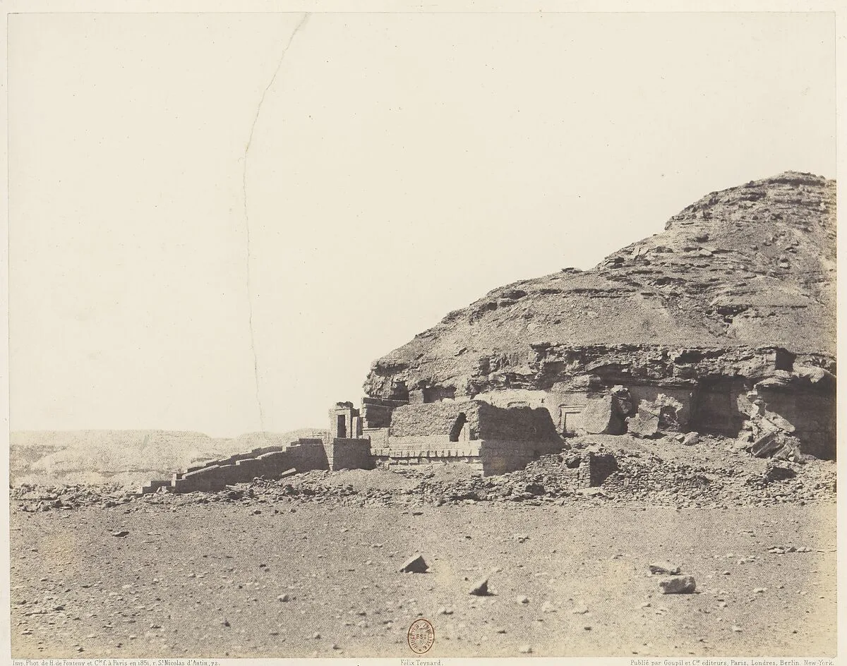El-Kab (Éléthya), Vue Générale de l'Hémi-Spéos — Félix Teynard|Imprimerie Photographique de H. de Fonteny et Cie