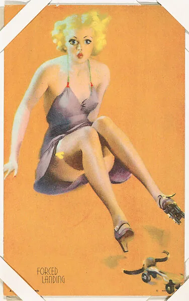 Forced Landing from Glamour Girls series (W424) — International Mutoscope Reel Company