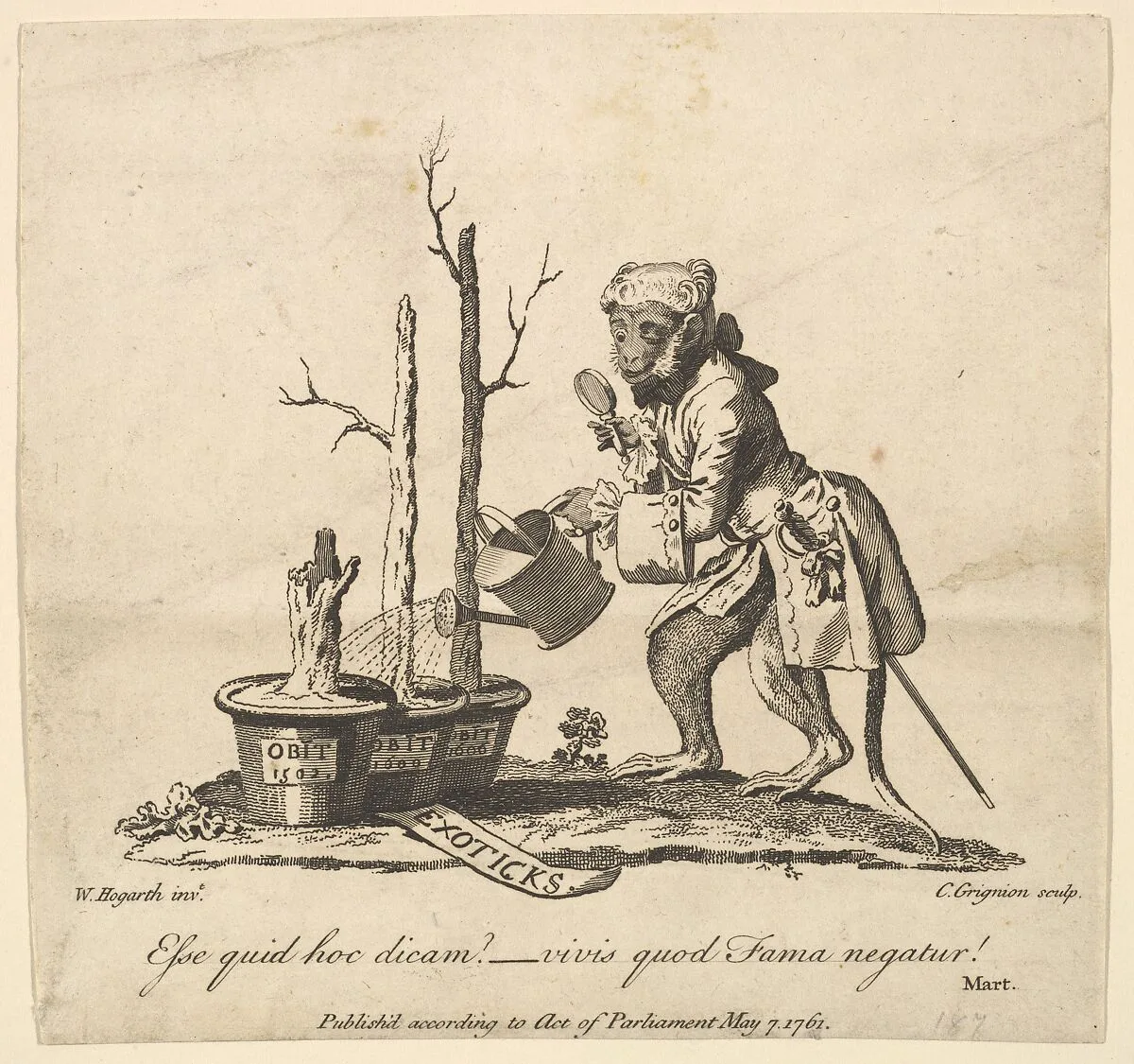 Tailpiece to the Catalogue of Pictures Exhibited in Spring Garden — Charles Grignion, I|William Hogarth