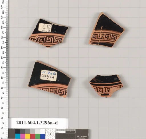 Terracotta fragments of kylikes (drinking cups)