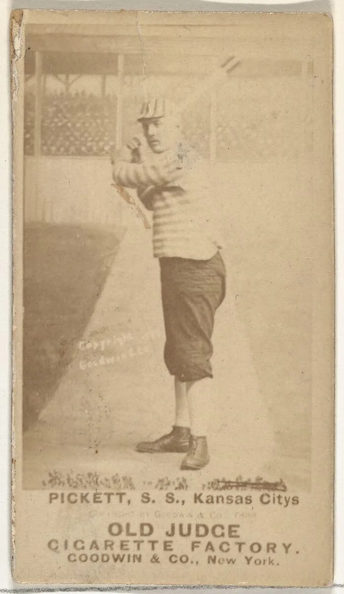 John Thomas Pickett, Shortstop, Kansas City Cowboys, from the Old Judge series (N172) for Old Judge Cigarettes — Goodwin & Company