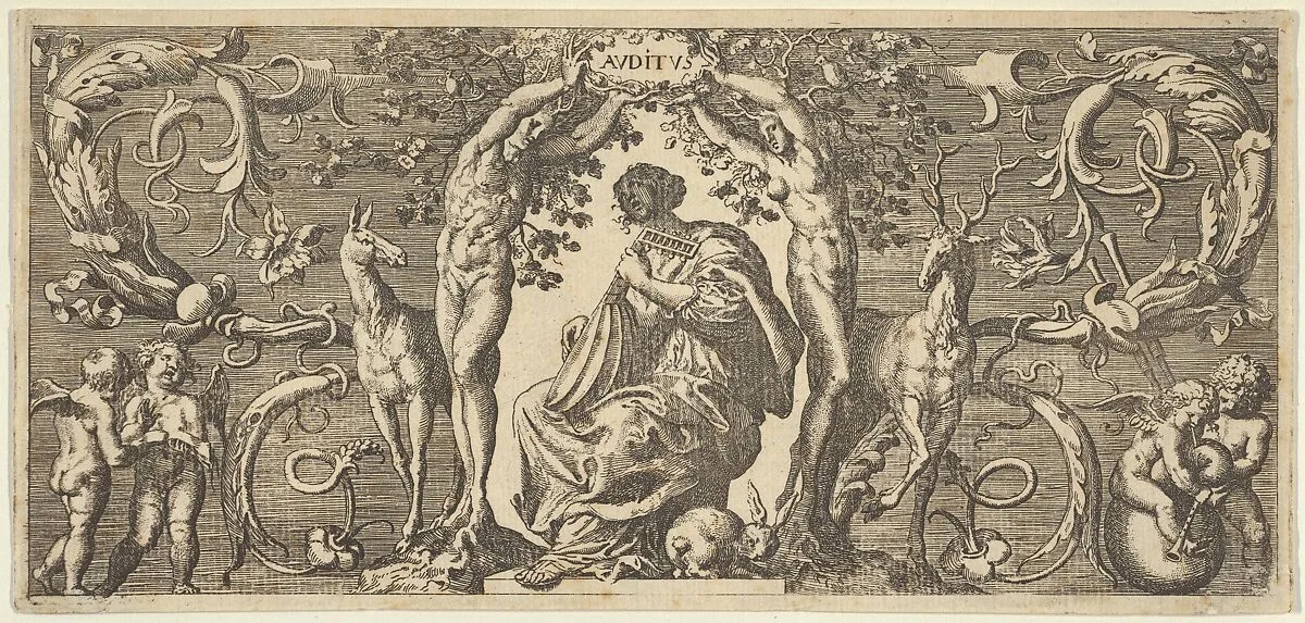 Hearing (Auditus), from Quinque Sensuum — Franz Cleyn|Robert Walton