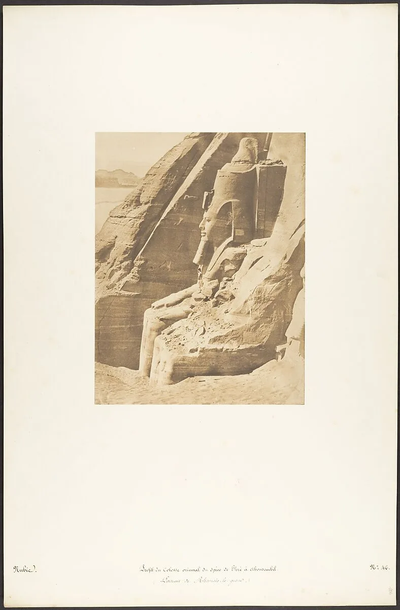 Profil du Colosse oriental du Spéos de Phré, à Abousembil (Portrait de Rhamsès-le-grand) — Maxime Du Camp