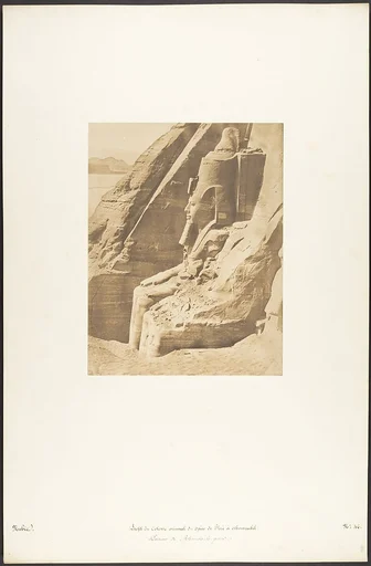 Profil du Colosse oriental du Spéos de Phré, à Abousembil (Portrait de Rhamsès-le-grand)