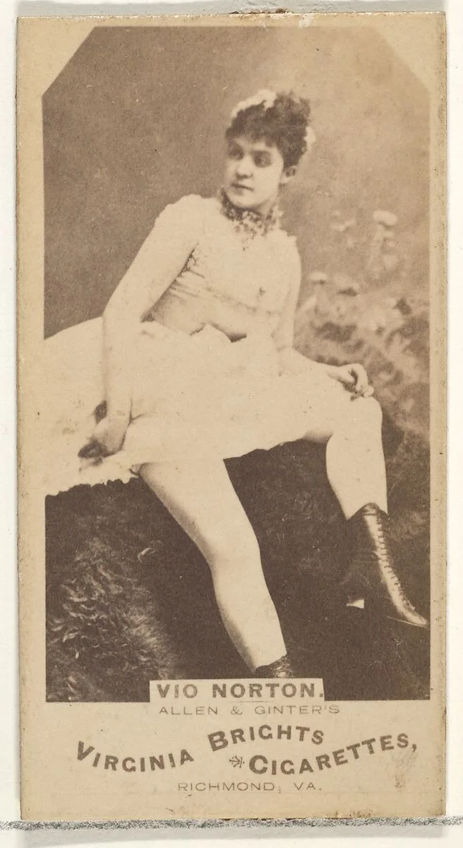 Vio Norton, from the Actors and Actresses series (N45, Type 1) for Virginia Brights Cigarettes — Allen & Ginter