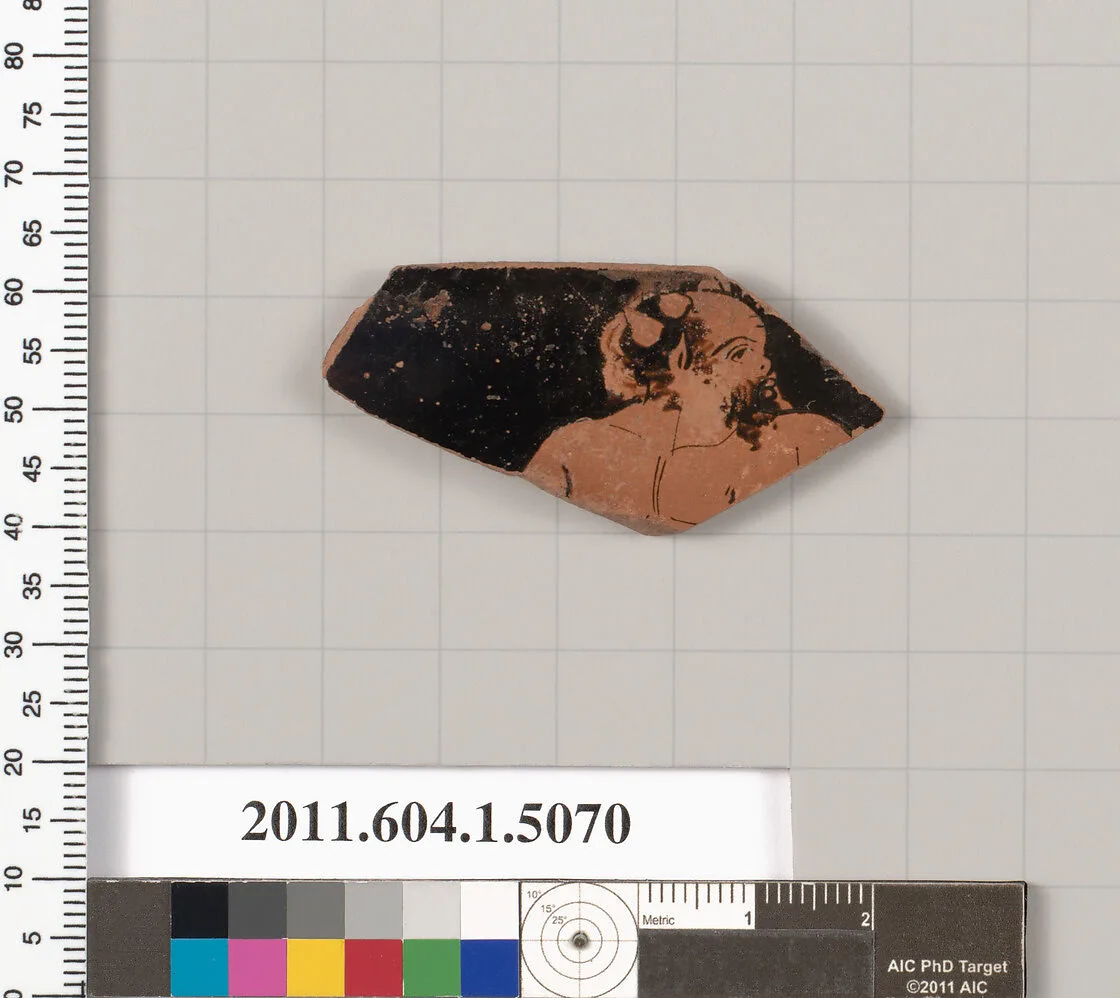 Terracotta rim fragment of a kylix (drinking cup) — Unknown