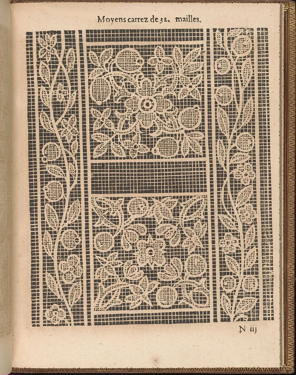 La Pratique de l'Aiguille, page 50 (recto) — Matthias Mignerak|Pierre Firens|Marie de Medici|Jean Le Clerc