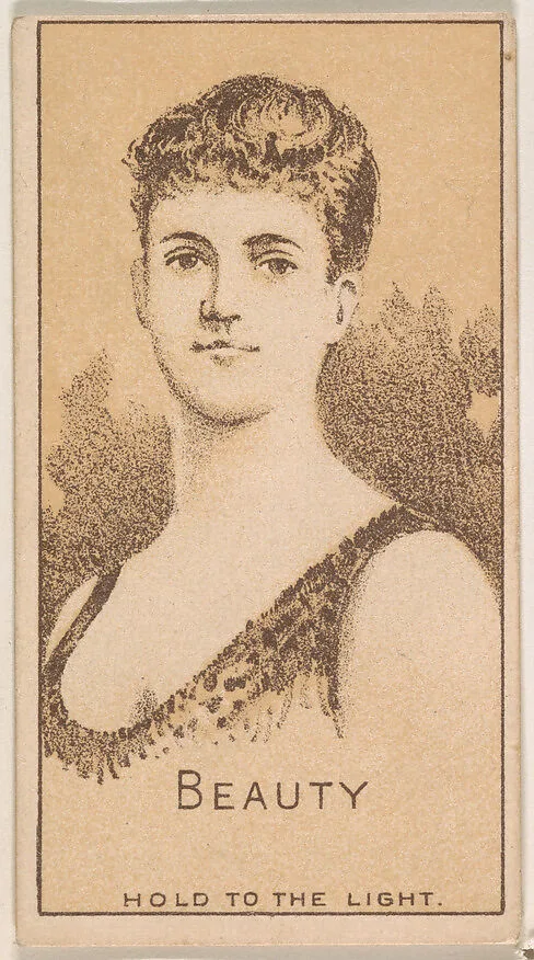 Beauty, from the Magic Changing Cards series (N223) issued by Kinney Tobacco Company — Kinney Brothers Tobacco Company
