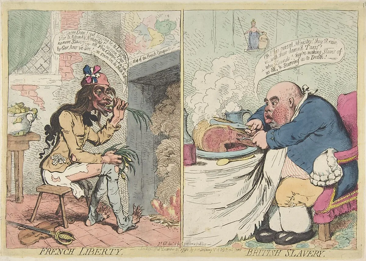 French Liberty – British Slavery — Hannah Humphrey|James Gillray