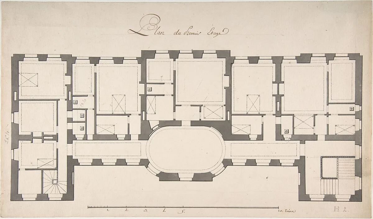Ground Plan for Second Floor of a Palace — Degana|Raux
