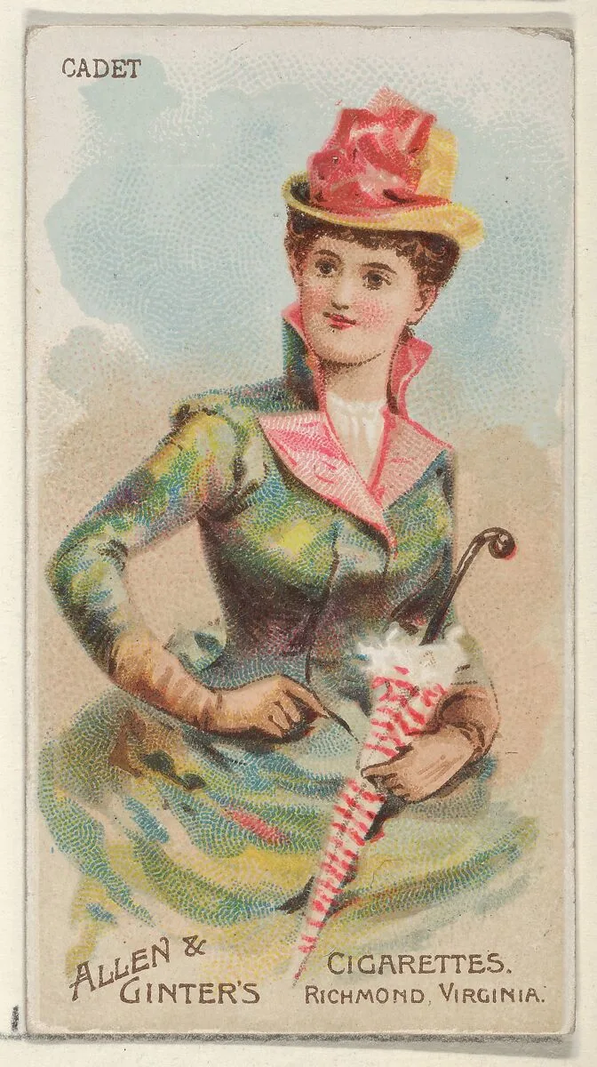 Cadet, from the Parasol Drills series (N18) for Allen & Ginter Cigarettes Brands — Allen & Ginter|Schumacher & Ettlinger