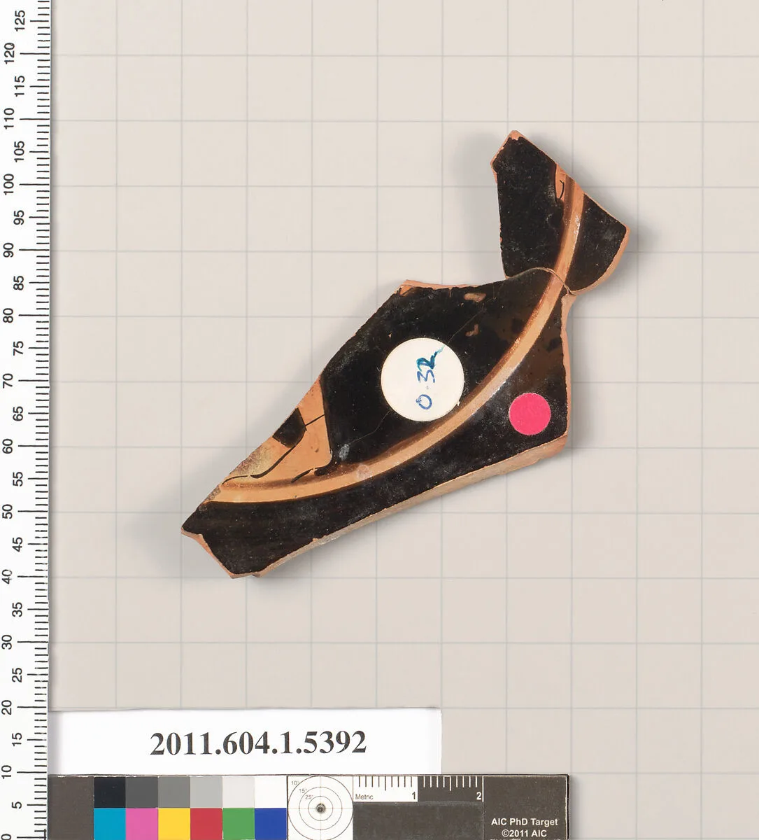Terracotta fragment of a kylix (drinking cup) — Unknown