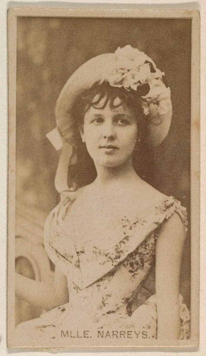Mlle. Narreys, from the Actresses series (N245) issued by Kinney Brothers to promote Sweet Caporal Cigarettes — Kinney Brothers Tobacco Company