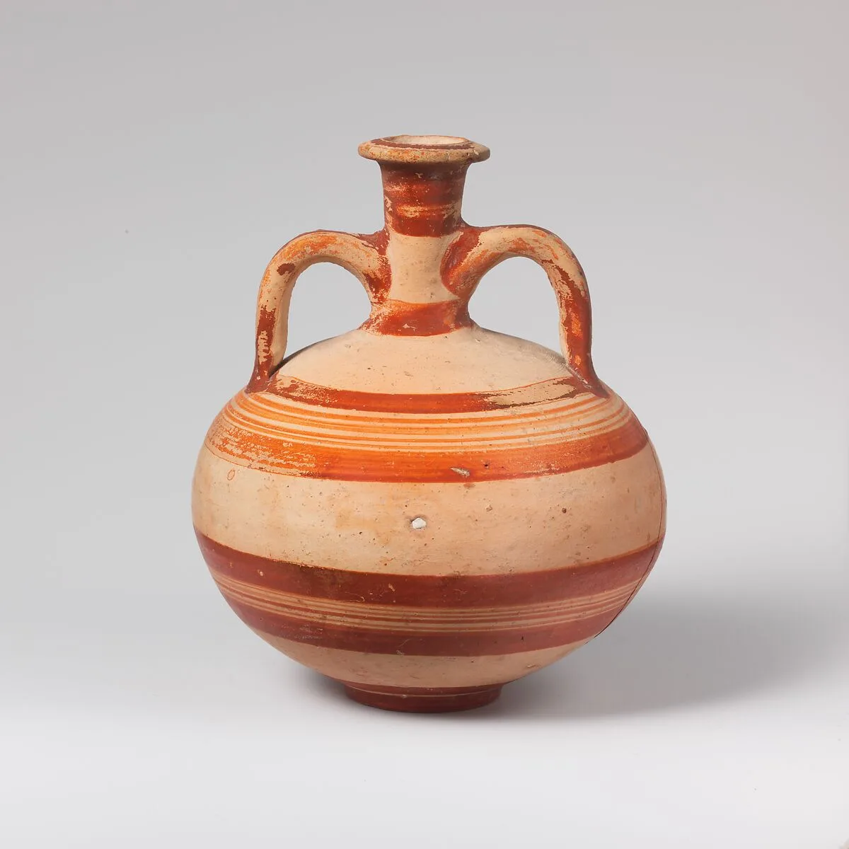Terracotta globular flask — Unknown
