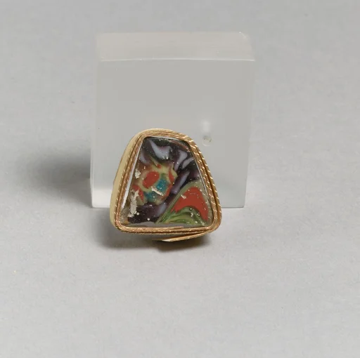 Glass mosaic fragment