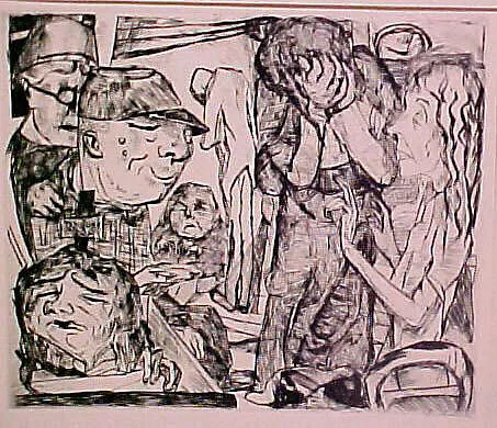 Madhouse, from the portfolio ¦Faces¦ — Max Beckmann|Marées Gesellschaft, R. Piper & Co.