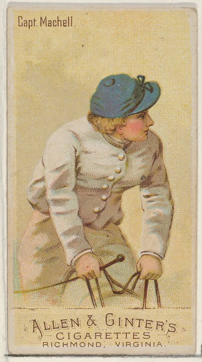 Captain Machell, from the Racing Colors of the World series (N22a) for Allen & Ginter Cigarettes — Allen & Ginter
