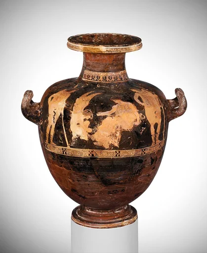Terracotta hydria: kalpis (water jar)