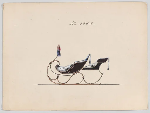 Design for 2 Seat Phaeton Sleigh, no. 3543