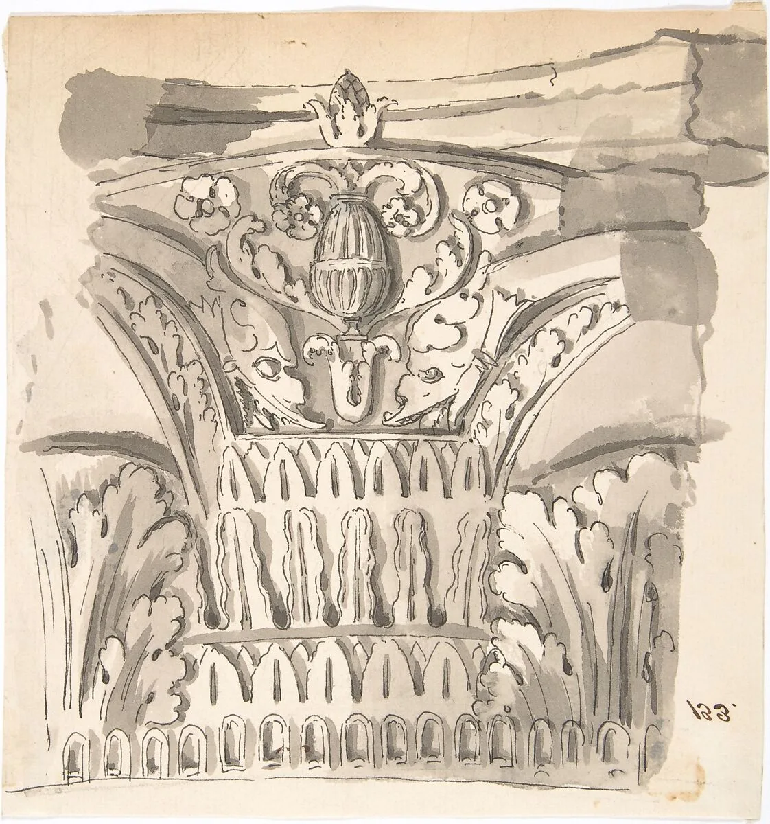 Fragment of a Capital — Anonymous, French, 18th century