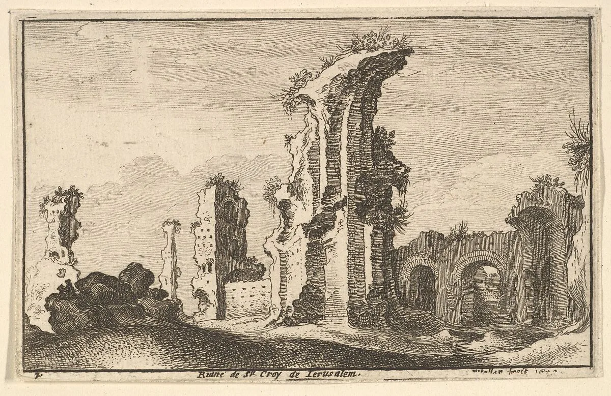 St. Croix de Jerusalem, from "Roman Ruins" — Sebastiaen Vrancx|Wenceslaus Hollar